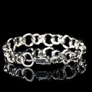 White gold and diamond bracelet