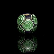 Blue and green enamel bead, Warring States period