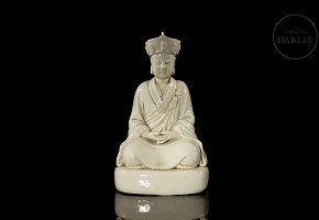 Glazed porcelain figurine ‘Monk’, Qing dynasty