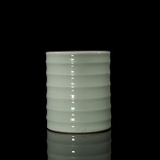 Celadon-glazed ‘Bamboo’ brush pot, Qing Dynasty