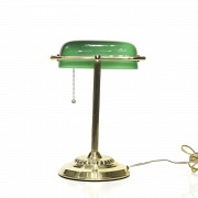 Emeralite style desk lamp, late 20th century