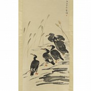 Chinese painting ‘Herons’, 20th century