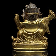 Buda de bronce dorado, dinastía Qing.