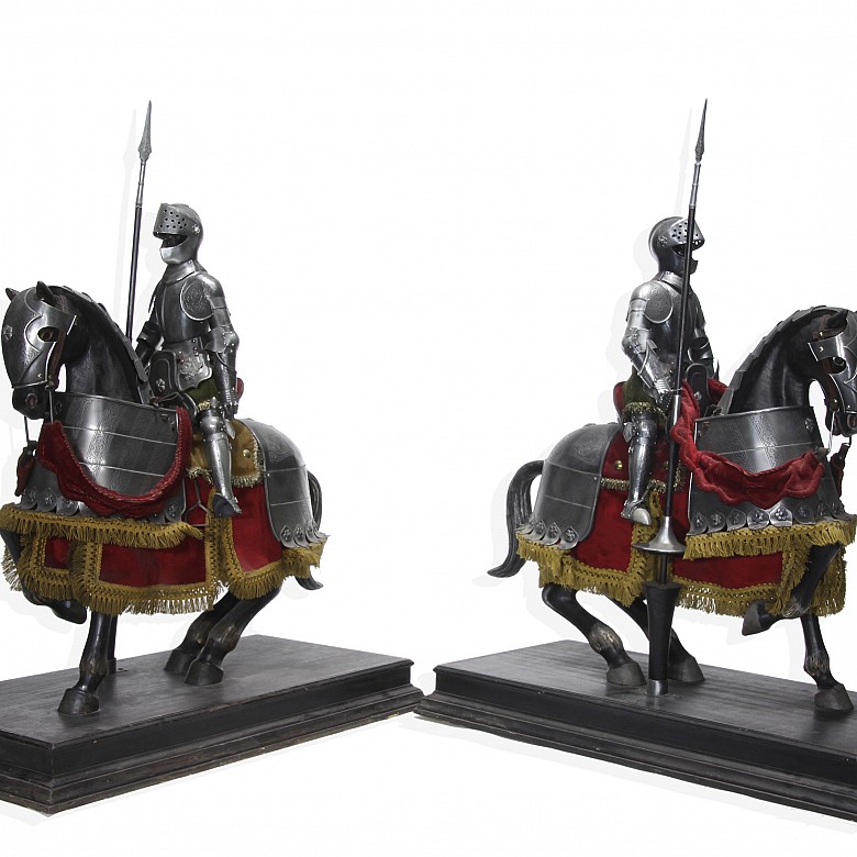 Pair of knights in armor. 20th century