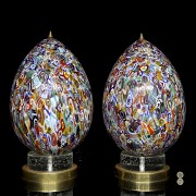 Pair of Murano glass table lamps, 20th century