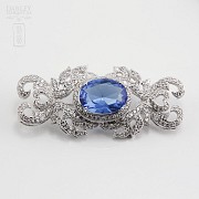 Faller blue dressing and rhodium plated - 5