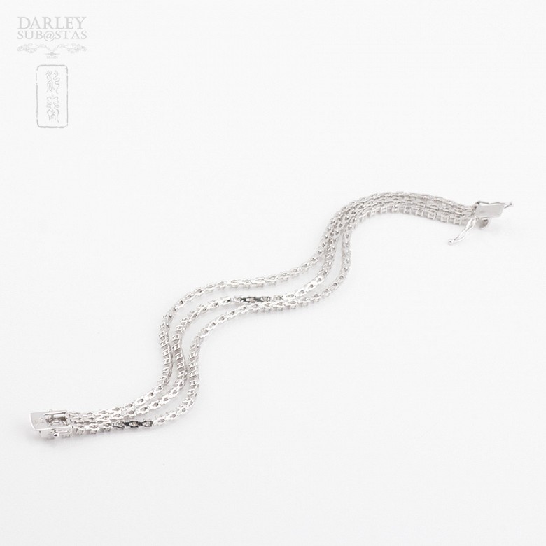 Riviera bracelet in 18k white gold and diamonds