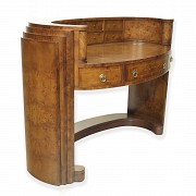 Elm oval Art Deco style desk