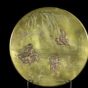 Decorative bronze plate, Japan, Meiji