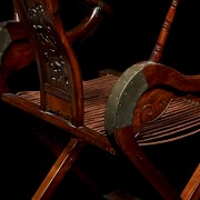 Chinese folding chairs in Ming style, 20th century