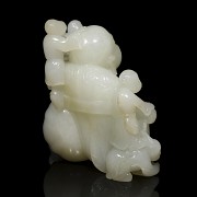 White jade Buddha, Qing dynasty, 19th century