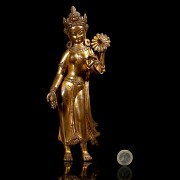 Gilt bronze figure “Tara”, Nepal, 19th century