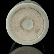 Celadon-glazed ‘Bamboo’ brush pot, Qing Dynasty