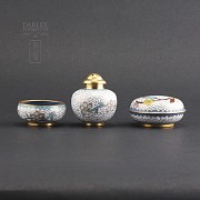 Three nice pieces of cloisonne
