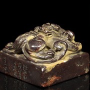 Hard stone seal with lion, 20th Century