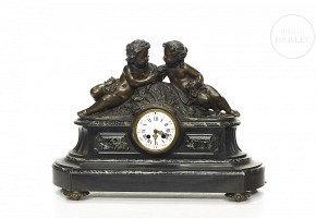 Mantelpiece clock by Jean-Jacques Feuchere (1807-1852) ‘Children’