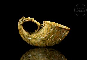 Glazed ceramic libation cup ‘Phoenix’, Tang style