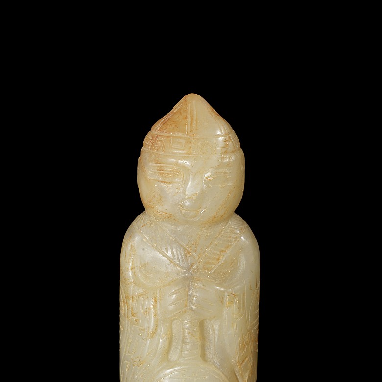 Carved jade figurine ‘Character’, Qing dynasty