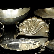 Twelve silver objects, 20th century