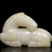 White jade figure 'horse', Qing dynasty, Qianlong