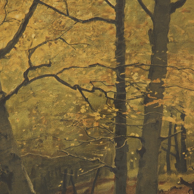 Painting (20th century) ‘Stream in the forest’ - 3