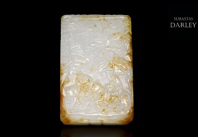 Carved jade plaque 