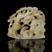 Carved jade figurine ‘Resting Deer’, Qing dynasty