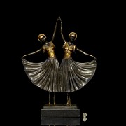 Sculpture ‘Ballerinas’, after models by Demetre Chiparus (1886-1947)