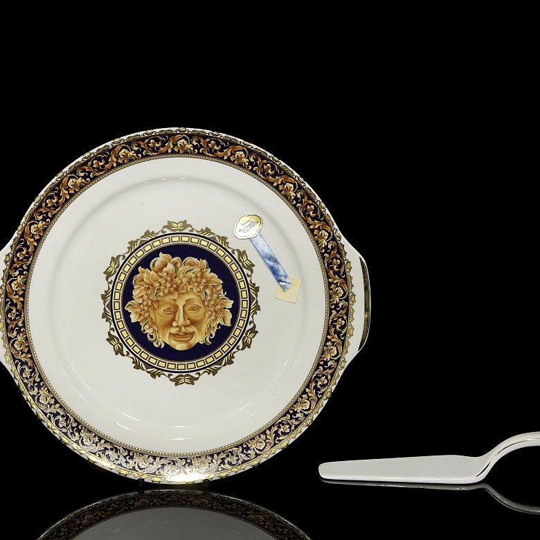 ‘Bacchus’ porcelain dessert dish, Limoges, 20th century