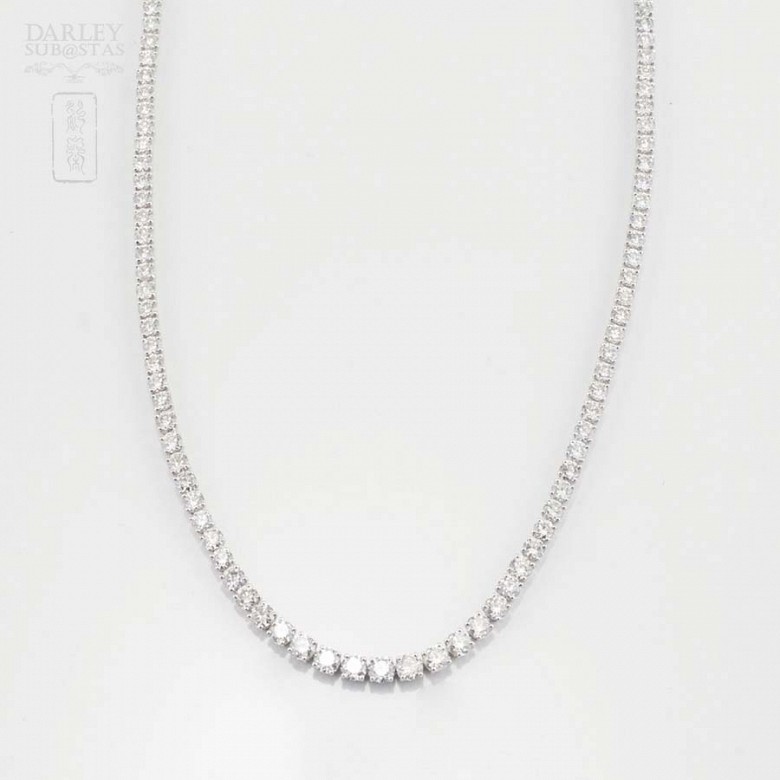 Collar-Riviere in white gold and diamonds 11.39cts