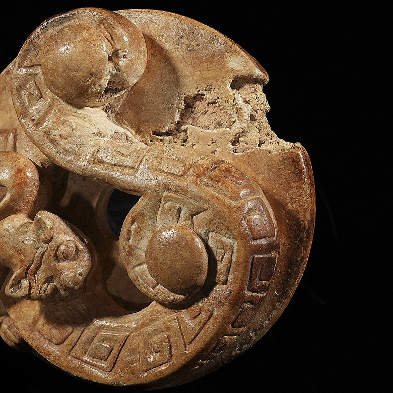 Carved jade disc ‘Beast’, Han style