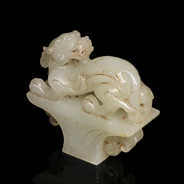 White jade ‘Dragon’ seal, Western Han dynasty