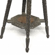 Asian carved wooden side table, early 19th century