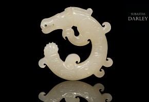 White jade dragon, Eastern Han Dynasty