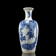 Blue and white porcelain vase ‘Scene’, with Kangxi seal