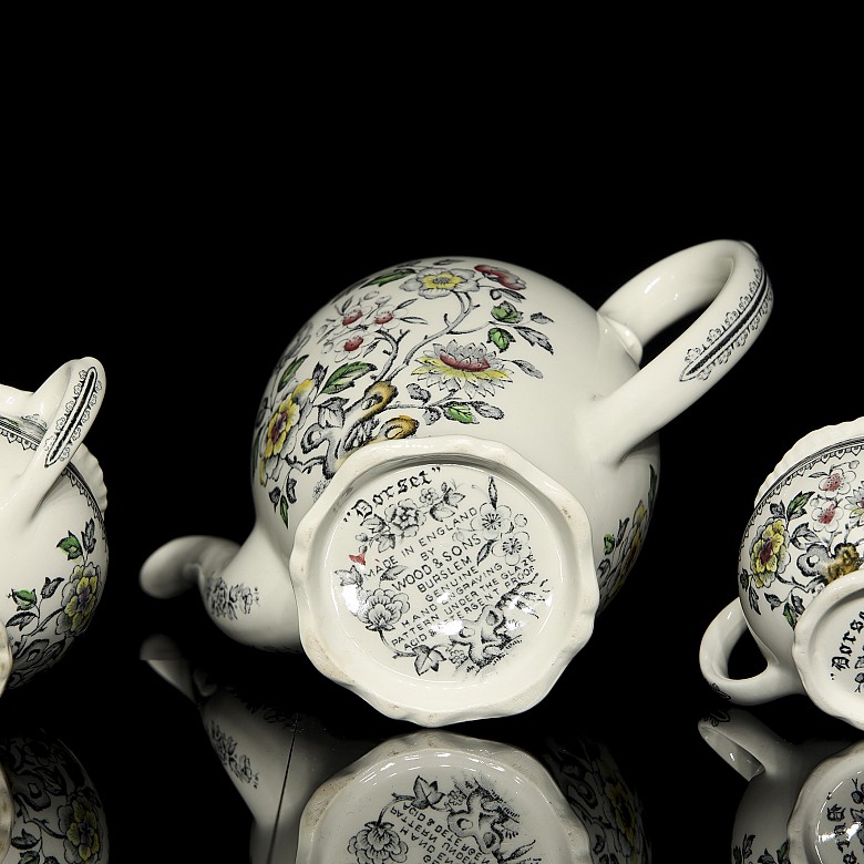 English ‘Dorset’ porcelain coffee set, Wood & Sons, 20th century - 5