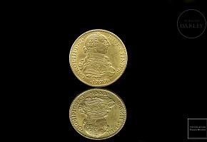 Gold coin ‘King Charles II’, Peru, 18th century