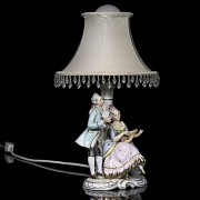 German porcelain lamp, 20th century