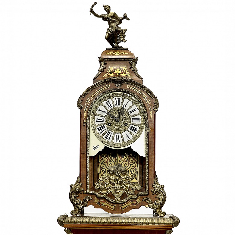 Louis XV style two-part clock, 20th century