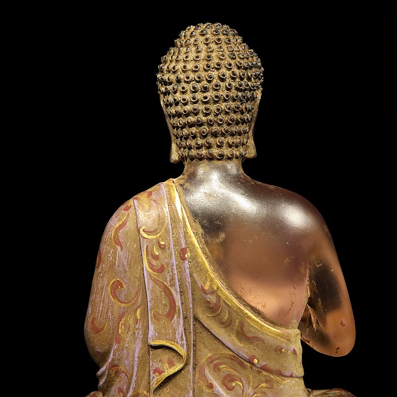 Enamelled glass Guanyin Buddha, Tang dynasty