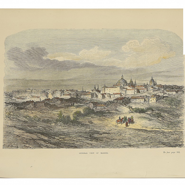 Set of engravings of Madrid, 19th century