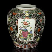 Porcelain enamelled vase, 20th century