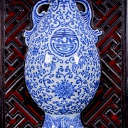 Enamelled porcelain decorative vase, Qing dynasty