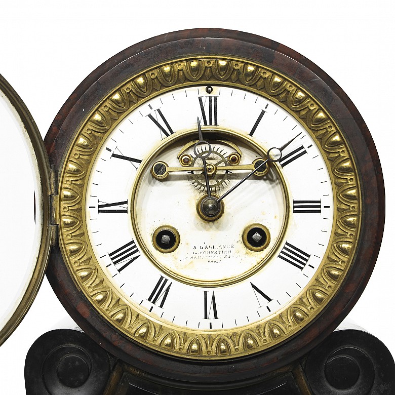 Table clock with garniture, France, 19th century