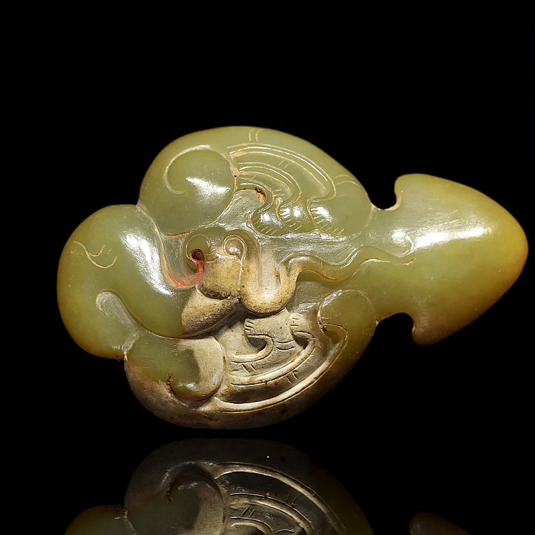 Carved jade 'phoenix' plaque, Western Han dynasty