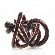 Glass sculpture “Decorative knot”, 20th century