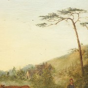 19th century English School ‘Landscape with cattle’, 1862 - 3