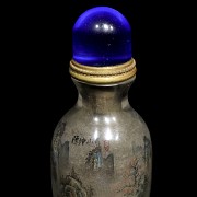 Botella de rapé de vidrio pintado, dinastía Qing, S.XIX