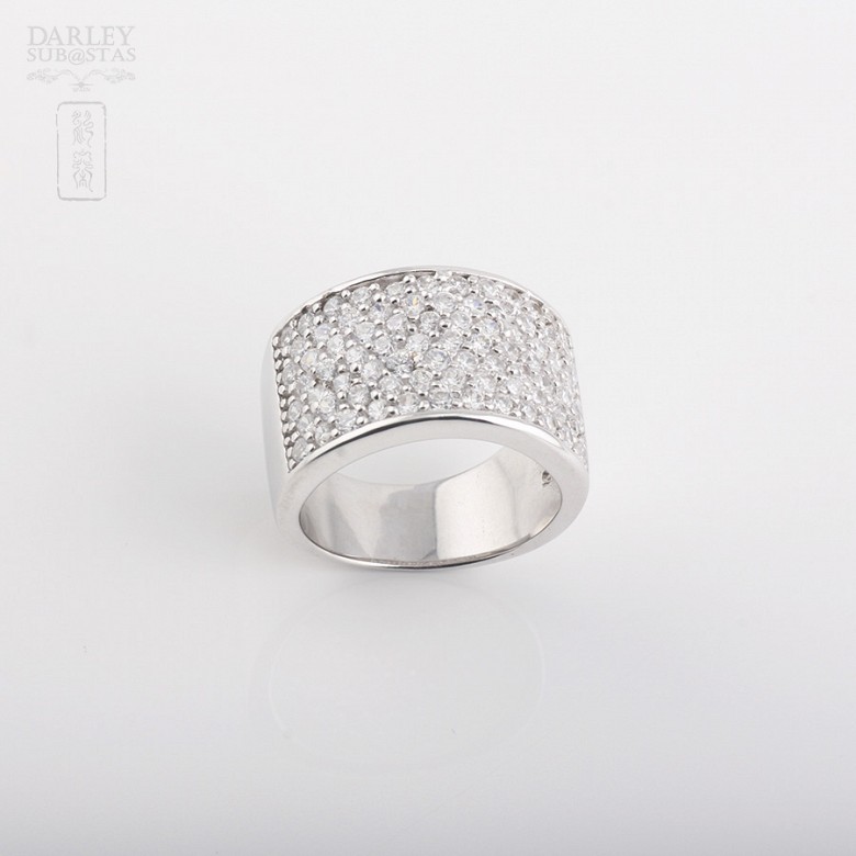Ring with Zirconiain sterling silver, 925