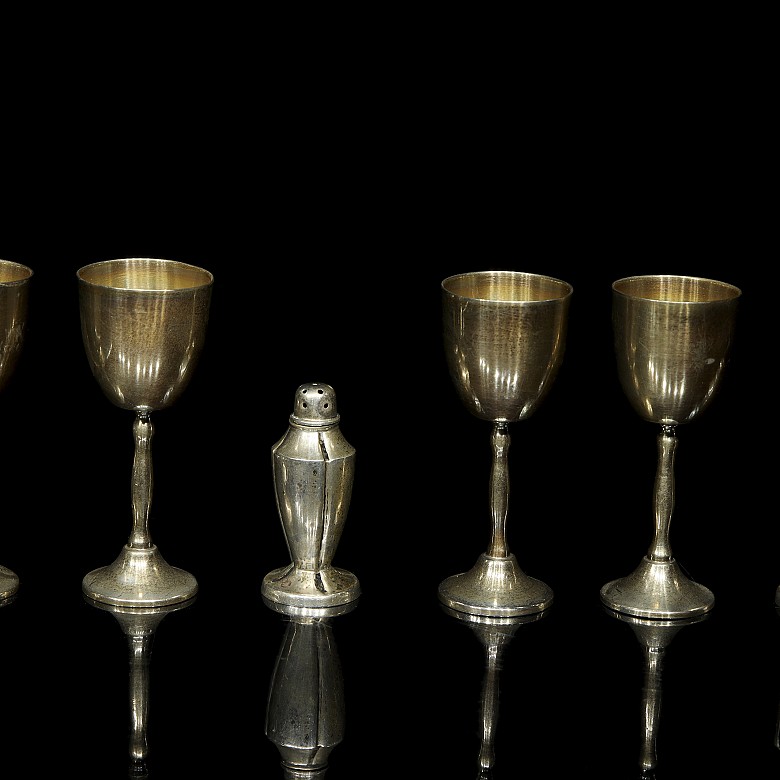 Tequila silver set, 20th century